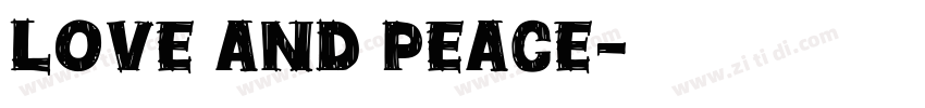 love and peace字体转换